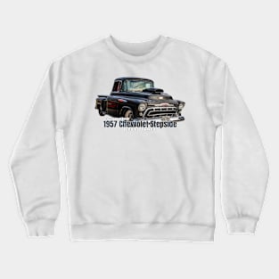 Customized 1957 Chevrolet Stepside Pickup Truck Crewneck Sweatshirt